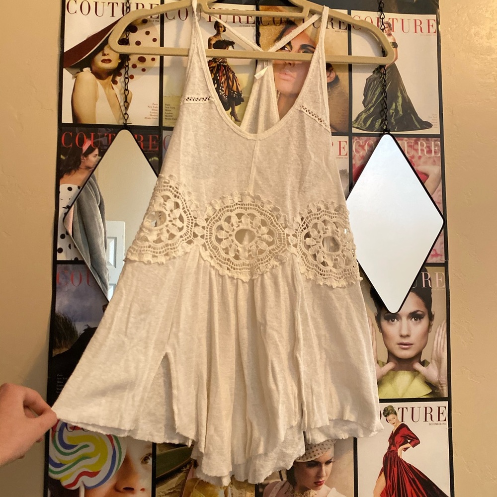 White free people tank top